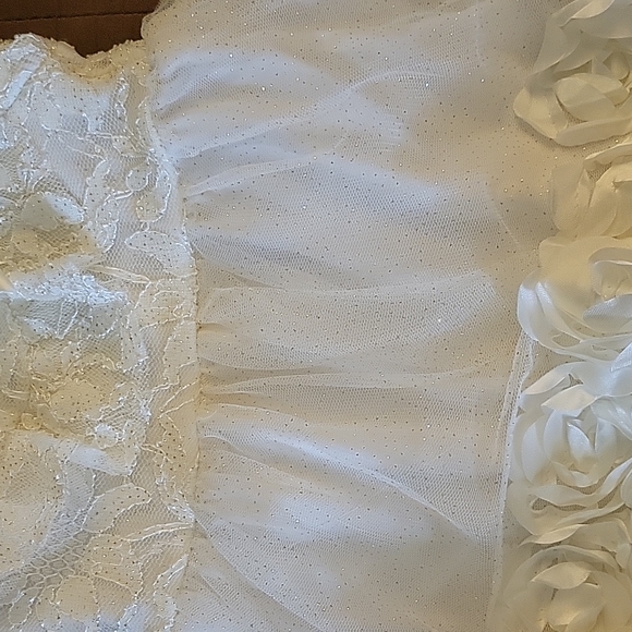 Nannette formal fancy rosette baby 12 month dress wedding baptism - Picture 3 of 9